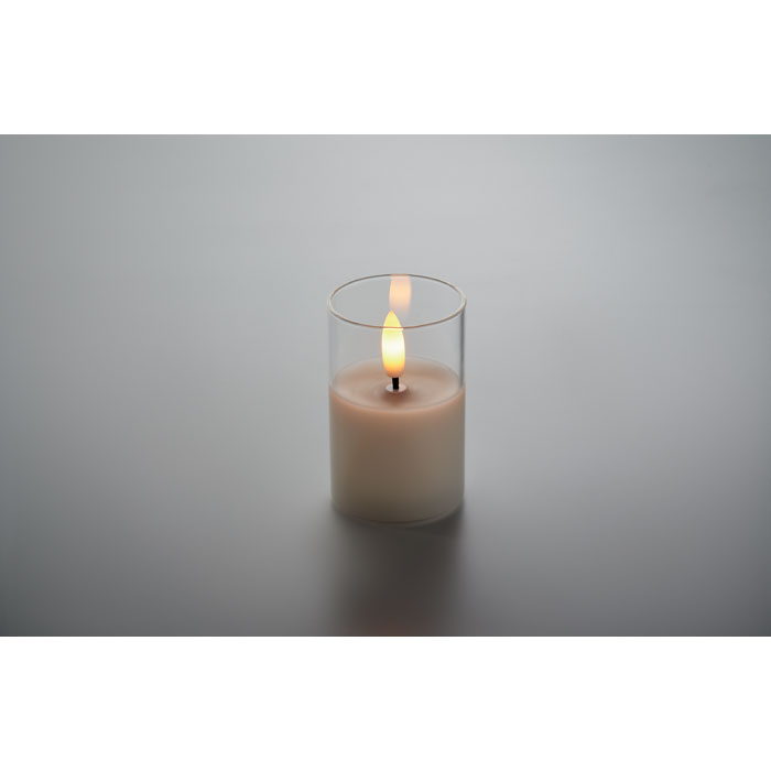 LED wax candle in glass holder - Image 5